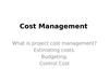 Cost Management