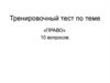 Тренировочный тест по теме «Право»