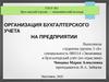 Организация бухгалтерского учета на предприятии (ООО «Красивый берег»)