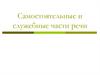 Самостоятельные и служебные части речи