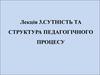 Сутність та струкутра педагогічного процесу (Лекція 3)