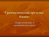 Грамматические средства языка