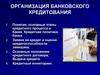 Организация банковского кредитования