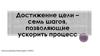 Достижение цели – семь шагов, позволяющих ускорить процесс