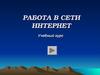 Работа в сети интернет