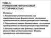 Управление финансовой устойчивостью. (Тема 6)
