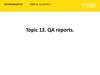 Тестирование по topic 11, 12. QА reports