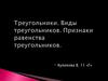 Треугольники. Виды треугольников. Признаки равенства треугольников
