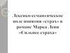 Лексико-семантическое поле понятия «страх» в современном французском языке. (Раздел 1)