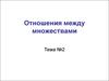 Отношения между множествами