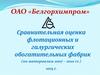 Сравнительная оценка флотационных и галургических обогатительных фабрик. ОАО «Белгорхимпром»