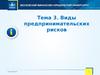 Виды предпринимательских рисков. (Тема 3)