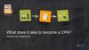 Steps to Becoming a CPA