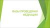 Фазы проведения медиации. Порядок проведения процедуры медиации