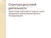 Структура досуговой деятельности