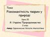 Різноманітність тварин у природі