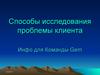 Способы исследования проблемы клиента. Команда Gem