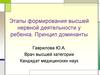 Этапы формирования высшей нервной деятельности у ребенка. Принцип доминанты