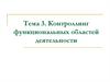 Контроллинг функциональных областей деятельности