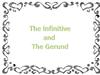 The infinitive and the gerund