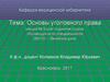 Основы уголовного права