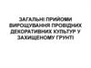 Загальні прийоми вирощування провідних декоративних культур у захищеному грунті. Гвоздика ремонтантна, троянда, хризантема
