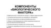 Компоненты биологического фактора