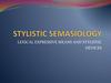 Stylistic semasiology. Lexical expressive means and stylistic devices