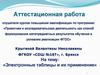 Аттестационная работа. Электронные таблицы и их применение