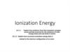 Ionization Energy