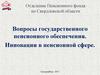 Вопросы государственного пенсионного обеспечения. Инновации в пенсионной сфере