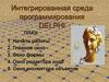 Интегрированная среда программирования DELPHI