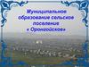 Муниципальное образование, сельское поселение Оронгойское