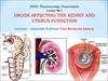 Drugs affecting the kidney and uterus funnction