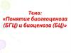 Понятие биогеоценоза (БГЦ) и биоценоза (БЦ)