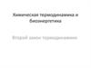 Химическая термодинамика и биоэнергетика. Второй закон термодинамики