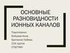Основные разновидности ионных каналов