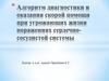 Алгоритм диагностики и оказания скорой помощи при угрожающих жизни поражениях сердечно-сосудистой системы