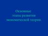 Основные этапы развития экономической теории