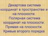 Декартова система координат в пространстве и на плоскости. Полярная система координат на плоскости