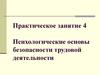 Психологические основы безопасности трудовой деятельности