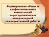 Формирование общих и профессиональных компетенций через организацию внеаудиторной самостоятельной работы
