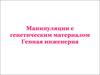Манипуляции с генетическим материалом. Генная инженерия