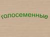 Голосеменные