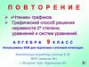 «Чтение» графиков. Графический способ решения неравенств 2-й степени, уравнений и систем уравнений. Алгебра 9 класс