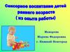 Сенсорное воспитание детей раннего возраста