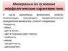 Минералы и их основные морфологические характеристики