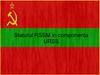 Statutul RSSM in componenta URSS