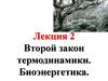 Второй закон термодинамики. Биоэнергетика