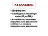 Газообмен. Диффузия свободных молекул газа (O2 и СО2)